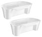 Poubelle de cuisine - Modèle suspendu - 2,2 litre - 30 x 11 x 17 cm - Blanc