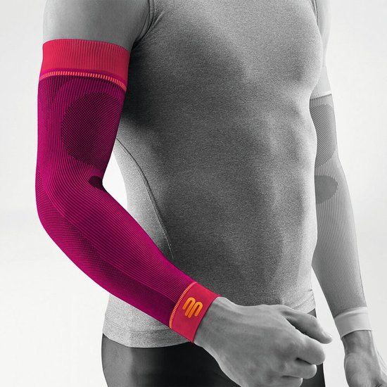 Bauerfeind Sport Compressie Arm Sleeve - Roze - Korte Sleeve - Maat XL - Per paar