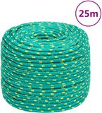 vidaXL Boottouw 6 mm 25 m polypropyleen groen