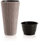 Prosperplast Sandy Slim Mocca bloempot 30x53cm