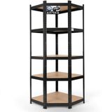 AREBOS Hoekrek, rek voor zware lasten, 875 kg, eenvoudige montage door insteeksysteem, 180 x 70 x 70 cm, 5 planken van MDF, tot 175 kg per plank