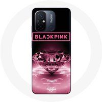 Manicase Hoesje voor Xiaomi Redmi 12C Behang diamante Blackpink Kpop Logo Pink