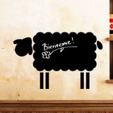 Ambiance Sticker Leisteen schoolbord – muurstickers zelfklevend afwasbaar – schapen 2 – H 70 x L 110 cm
