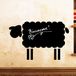 Ambiance Sticker Leisteen schoolbord – muurstickers zelfklevend afwasbaar – schapen 2 – H 70 x L 110 cm