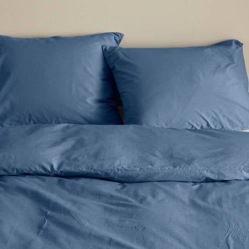 NOUS Living basis dekbedovertrek 1-persoons - blauw (140x200 cm)