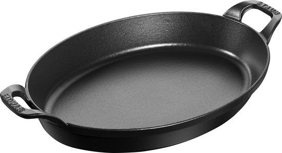 Staub Ovale Schotel 32cm - 2.2l Zwart | Gietijzer