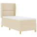 vidaXL Boxspring bed met hoofdeinde Crème 200 x 80 cm Stof
