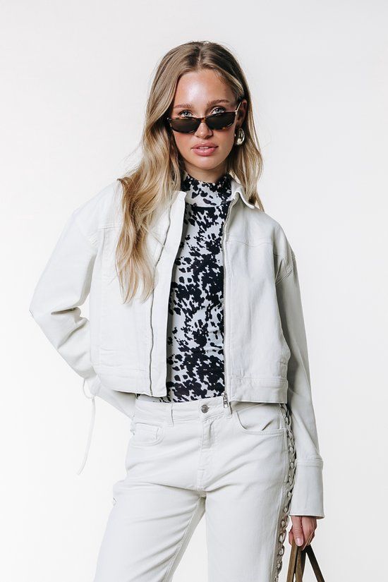 Colourful Rebel Olaine Braided Sleeve Denim Blouse - L