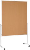 Magnetoplan Presentatiebord 2111124 (b x h) 1200 mm x 1500 mm Kurk Bruin Tweezijdig te gebruiken, Incl. rollen, Prikbord