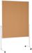 Magnetoplan Presentatiebord 2111124 (b x h) 1200 mm x 1500 mm Kurk Bruin Tweezijdig te gebruiken, Incl. rollen, Prikbord