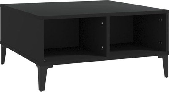 vidaXL Salontafel 60x60x30 cm bewerkt hout zwart