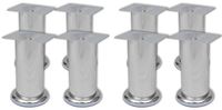 vidaXL Bankpoten 8 stuks rond 120 mm chroomkleurig