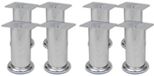 vidaXL Bankpoten 8 stuks rond 120 mm chroomkleurig