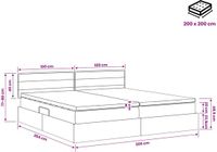 vidaXL Opbergbed met matras en hoofdeinde Zwart 200 x 200 cm fluweel