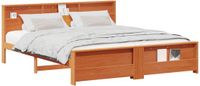 vidaXL Bedframe - Massief grenenhout - Wasbruin - 180 x 200 cm