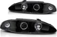 Viking Choice AP Onderdelen B.V. Koplampen dual halo rims MITSUBISHI ECLIPSE 06 95-96 ANGEL EYES ZWART