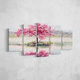 Homemania Wandfoto, boom 5, natuur en landschappen per woonkamer, meerkleurig, 100 x 3 x 60 cm, HM205PKNV-242, polyester, hout