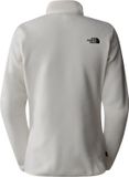 The North Face Womens 100 Glacier 1/4 Zip Polyester Lange mouw Volwassenen Vrouwen White Dune Outdoormode Herfst/Winter 2024