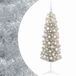 vidaXL Épine artificielle étroite avec 150 LED et lumière blanc chaud 150 cm