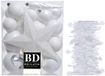 Decoris Kunststof Kerstballen 5-6-8 cm - Wit - 35 stuks