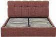 Vente-unique Lit avec rangement tissu terre cuite 140 x 190 cm