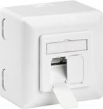 Allteq prise murale | Cat 6a | Montage encastré et en saillie | Blanc
