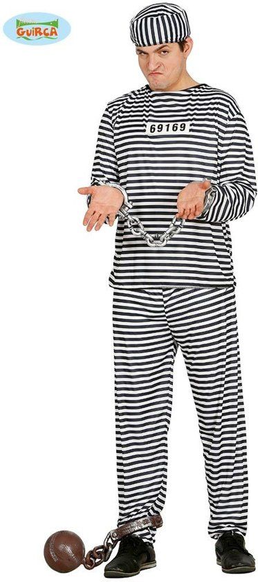 Guirca Boef Kostuum Amerikaanse Gevangene Man Maat 48-50 Carnaval kostuum Verkleedkleding