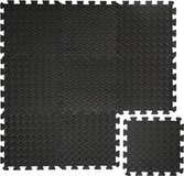 9 Vloermatten Puzzelmatten - 30x30x1cm - Zwart