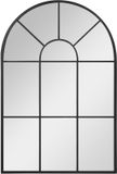 HOMCOM Wandspiegel - Metaal - 91x60x2cm - Zwart