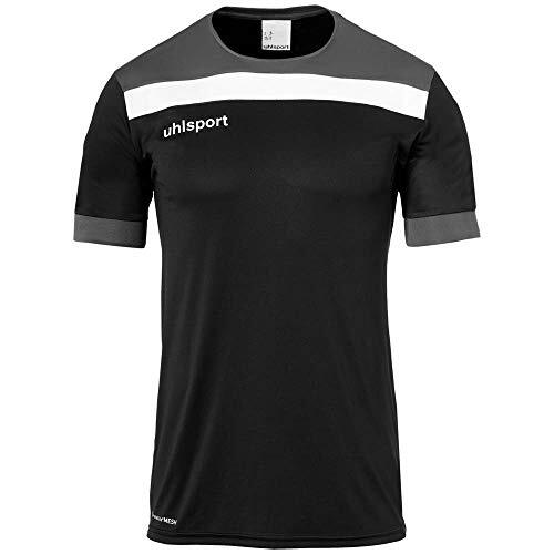 Uhlsport Offense 23 T-shirt met korte mouwen voor heren, zwart/antraciet/wit, M