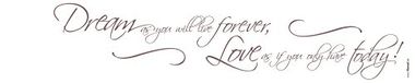 Komar Deco-sticker DREAM AS YOU WILL - 14 x 70 cm