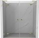 Mexen Lunar L Duo douchedeuren scharnierend 190 cm, transparant, goud