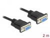 Delock Serial Cable RS-232 D-Sub9 female to female null modem with narrow plug housing 2 m
