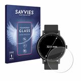 Savvies Glas Screenprotector voor Horloges (Rond, ø: 32 mm) - Gehard Beschermglas 9H