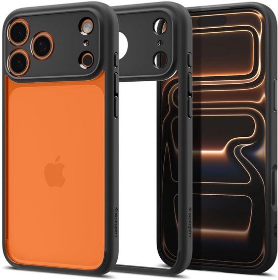 Spigen Ultra Hybrid Hoesje Geschikt voor Apple iPhone 17 Pro Max - Back Cover met Air Cushion - Matte Zwart