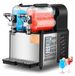 VEVOR Machine à slush commerciale 3 L x 2 Double réservoir machine à boisson glacée, 24 tasses machine à slush en inox machine à soft serve pour fêtes restaurants cafés bars noir