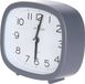 Giftdecor Wekker/alarmklok Good Morning - grijs - kunststof - 12 x 10 cm - staand - rond - batterij voeding