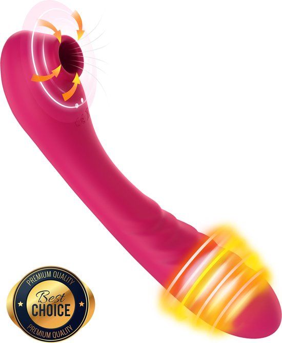 PureVibe® Vibrating Air-Pulse Massager 3-in-1 Clitoris & G-spot Vibrator - Roze