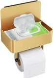 OEM RVS-wc-spoelsysteem met opbergruimte en dispenser, goudkleurig