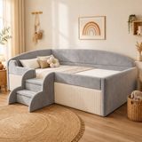 STILVORA Kinderbed 90x190 cm - Grijs