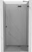 Mexen Lunar porte de douche battante droite 85 cm, transparent, gun metal