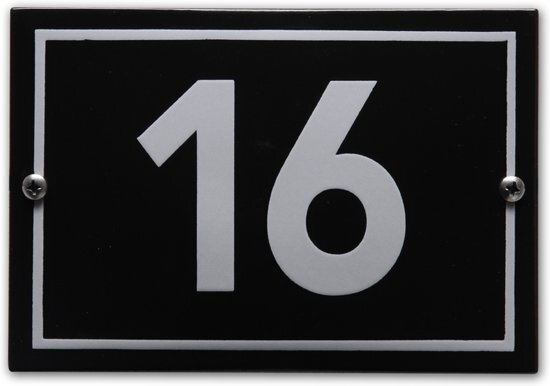 EmailleDesignÂ® Huisnummer model Phil nr. 16