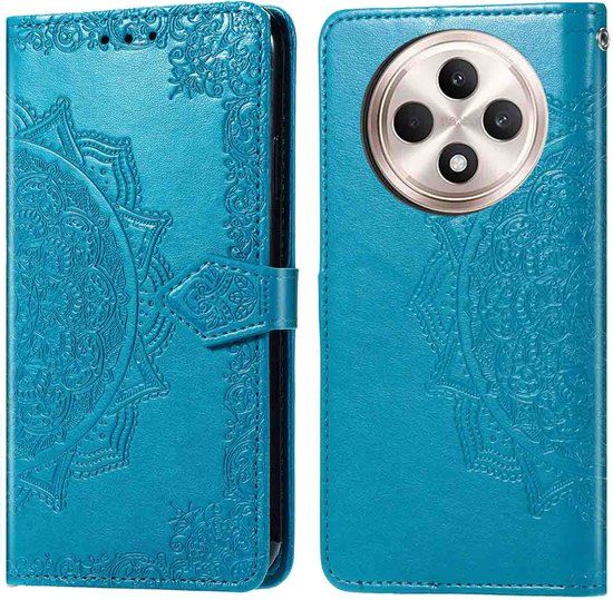imoshion Mandala Bookcase - Geschikt voor Oppo Reno 12F (5G) - Turquoise