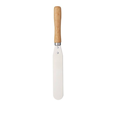 Kitchen Craft Palletmes 13,5 Cm Hout/rvs Naturel/zilver