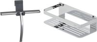 Tiger Caddy - Doucherek 24 cm met douchewisser inclusief glashaak - Raamwisser - Chroom