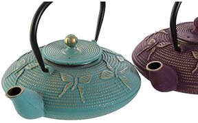 DKD Home Decor Theepot paars turquoise ijzer (20 x 17 x 14,5 cm) (2 stuks) (800 ml) (referentie: S3026122)