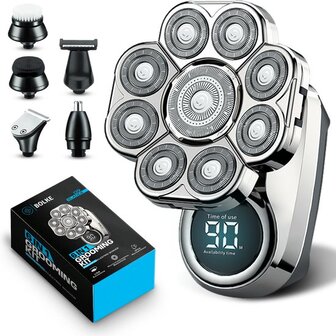 Skull shaver - Head shaver for men - 9 blades + attachments