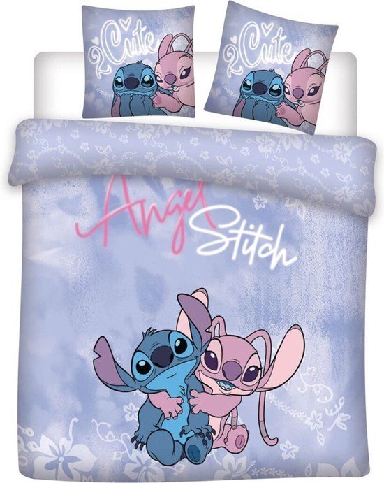 4KidsOnly Disney Lilo & Stitch Dekbedovertrek 2 Cute - Lits Jumeaux - 240 x 220 cm - Polykatoen