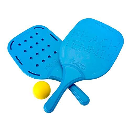 Pincho Set met rackets en bal voor het spelen van de klassieke schep. (waterdicht blauw)