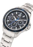Nautica Nct Windrose Kwarts Analoog Horloge Zilverkleurig 46 mm